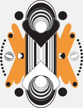 Impossible Possibilities, 2007, vinyl on floor & ceiling, 182 x 122cm