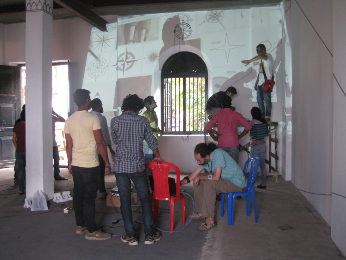 installation of 'Sea Power' at Kochi Biennial