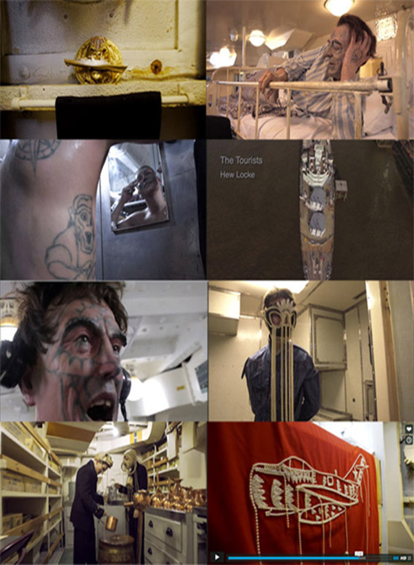 Montage of scenes from film "The Tourists'